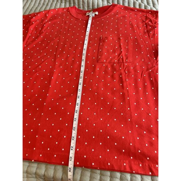 Vintage Lindsey Blake Shirt Red Polka Dot Size Large - Picture 8 of 8